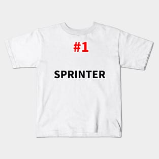 number one sprinter Kids T-Shirt